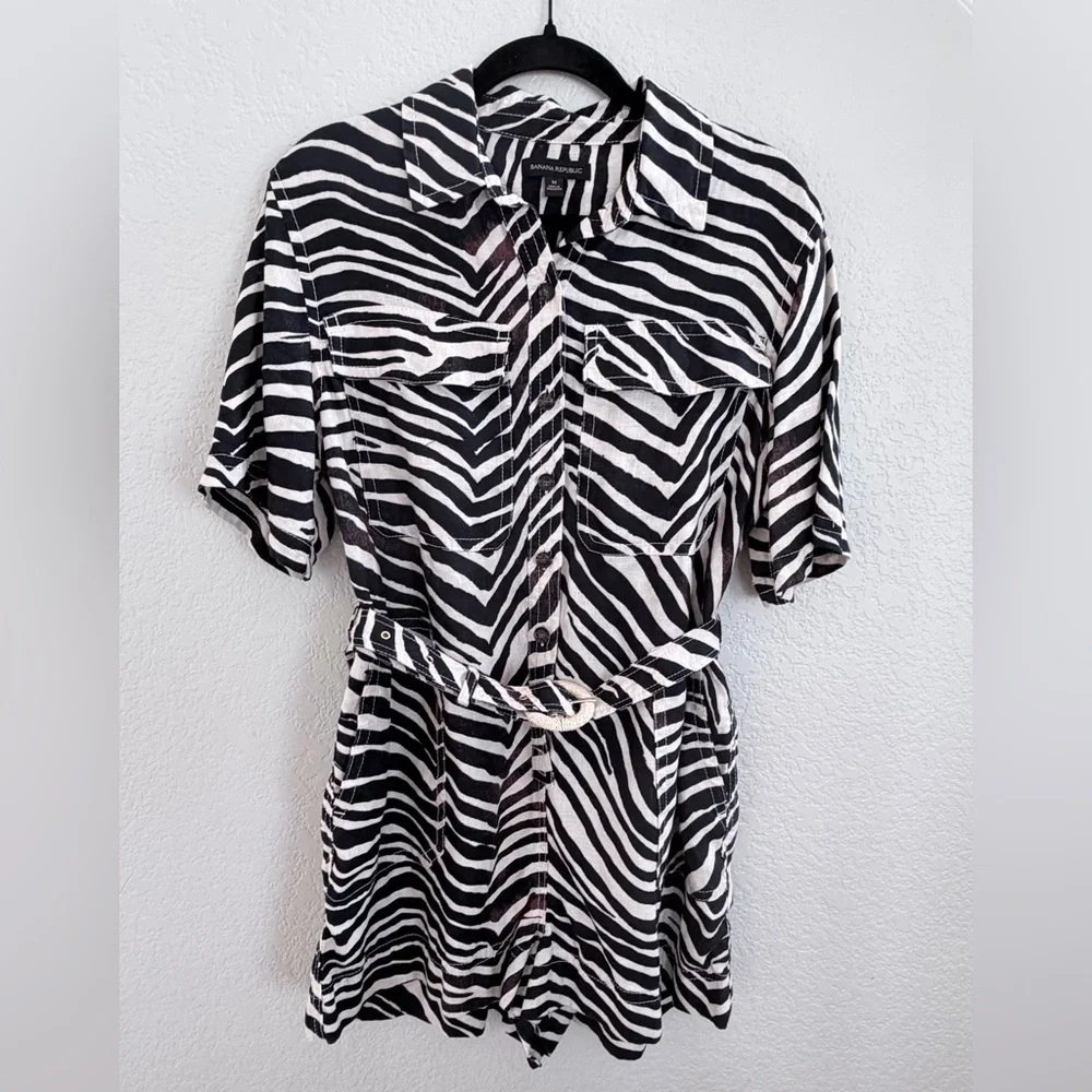 Banana Republic Safari linen romper